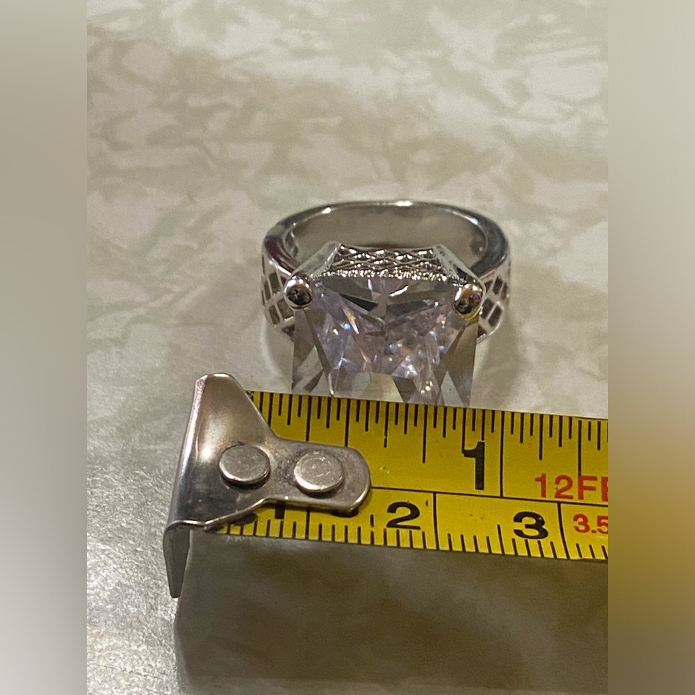 Statement Clear Glass Ring #9022 - Picture 8 of 13
